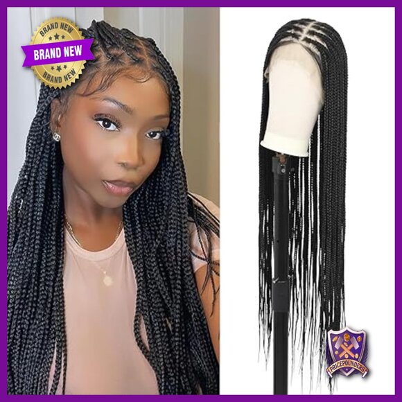 36 Inch Synthetic Full Lace Knotless Box Braid Wig for Daily Wear main image 6